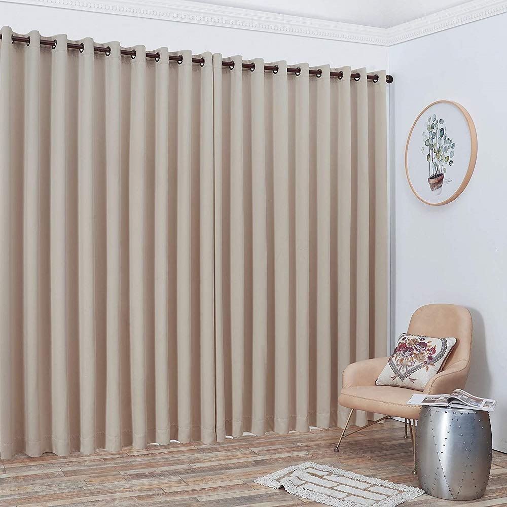 Warm Home Designs Extra Large 2 Ivory Wall to Wall Curtains 108